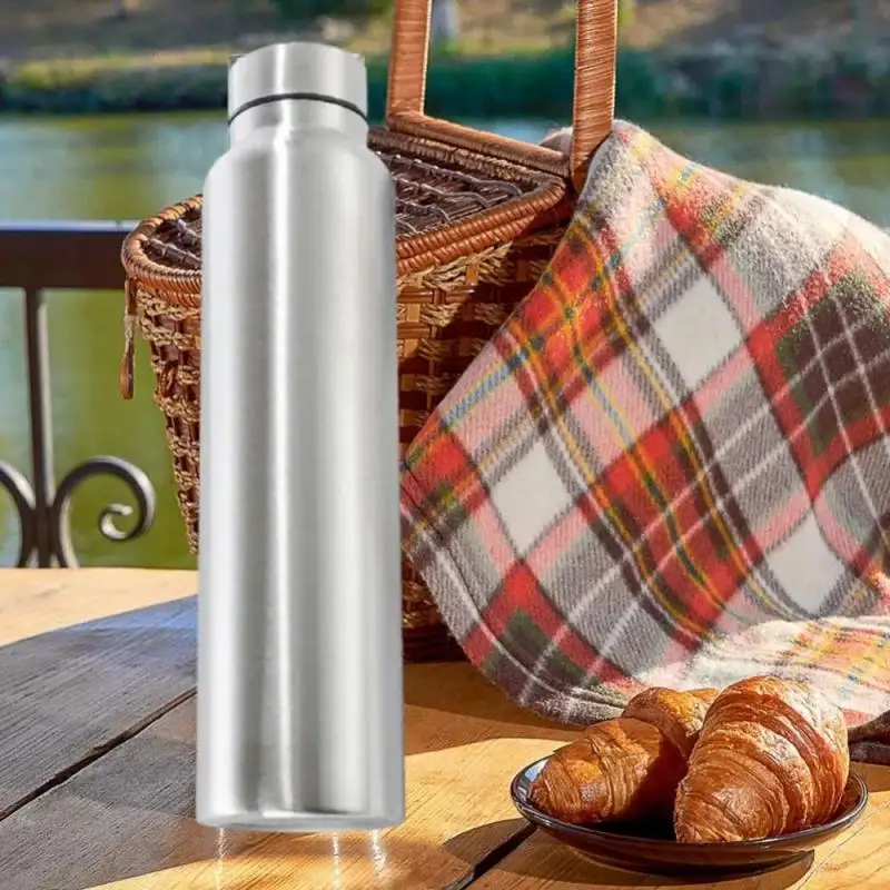 1000ML Stainless Steel Sport Water Bottle Single-layer Thermal Water Cup Metal Thermos Keep Hot And Cold Insulated Vacuum Flask