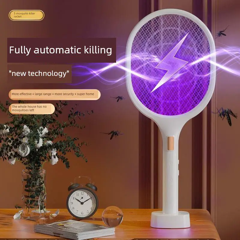 Super Strong  Fly Swatter 2026 New Model USB Rechargeable Mosquito Killer Light Attraction Home Use Pest Control