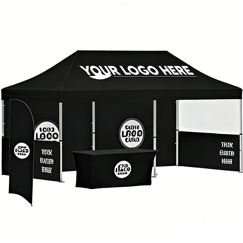 CustomizableHeavy-Duty Aluminum Instant Canopy Tent 10x10 FT Custom Printed Pop up Gazebo for Outdoor Events, Exhibitions Premiu