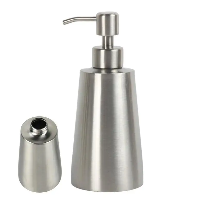 350ml Shampoo Pump Dispenser Containers Stainless Steel Bottle Refillable Shampoo Pump Bottles Container Bathroom accessories