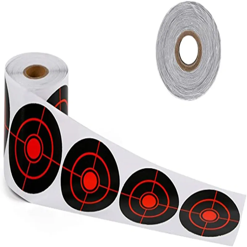 Impact Shooting Targe Splatter Stickers 250pcs Bullseye Adhesive Reactive for Shooting with Fluorescent