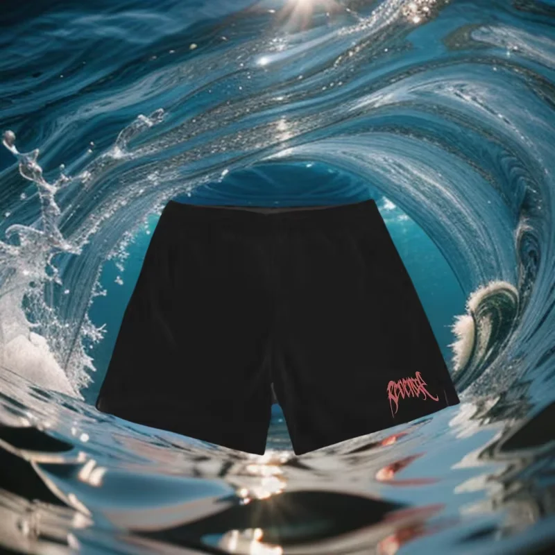 

Лето 2025 г., хит продаж, модная тенденция, сетчатые черные/красные шорты с логотипом мести, повседневные быстросохнущие впитывающие пот шорты