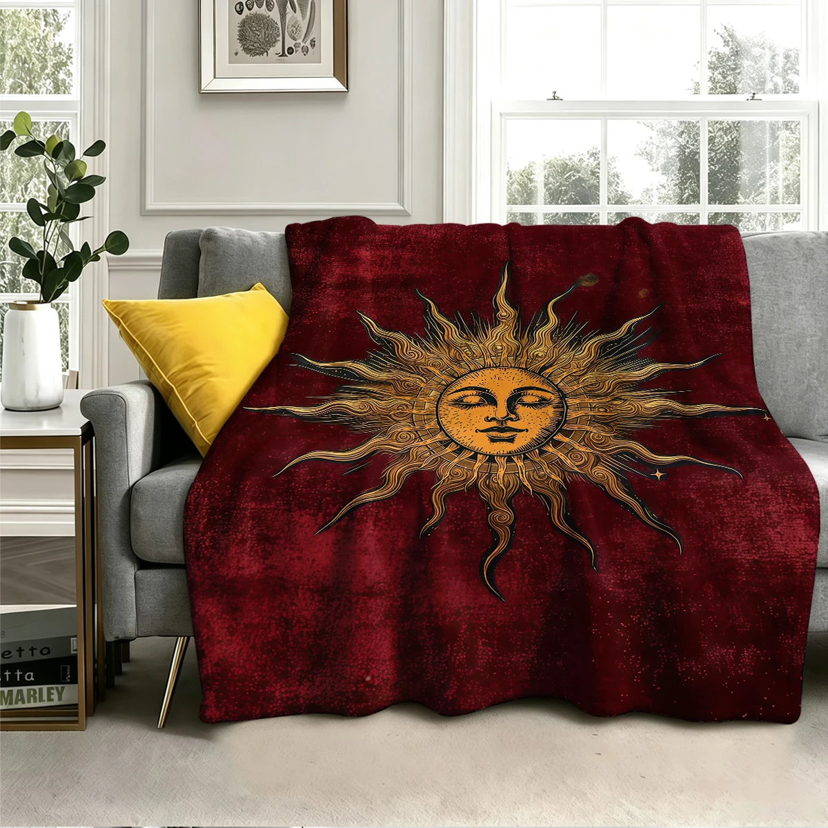Celestial Soul  Flannel Blanket Warm Soft Halloween Christmas Couch Warm Cozy Decorative Decor Gift for All Season
