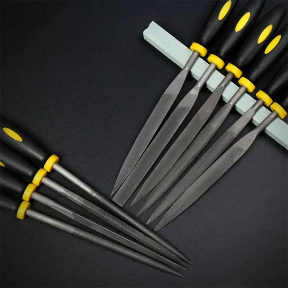 10 Pcs Needle File Set For Jeweler Wood Carving Craft Metal Glass Stone 3 Sizes LS\'D Tool