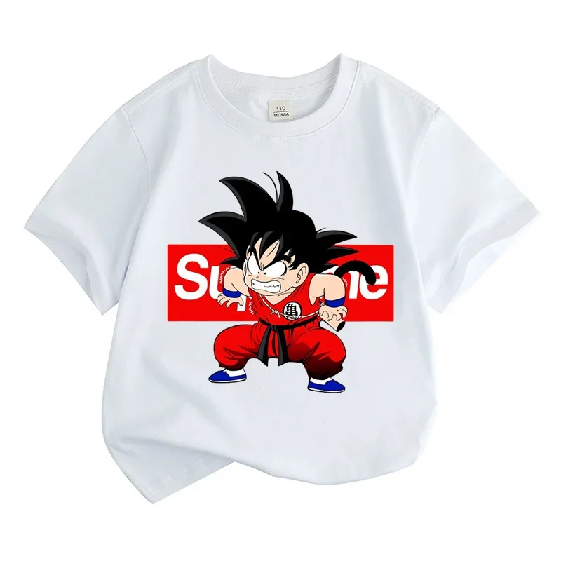Kids Clothes Theme For Summer，Anime Cartoon Print Boys Creative T-shirt, Casual Lightweight Comfy Short Sleeve Tee Tops
