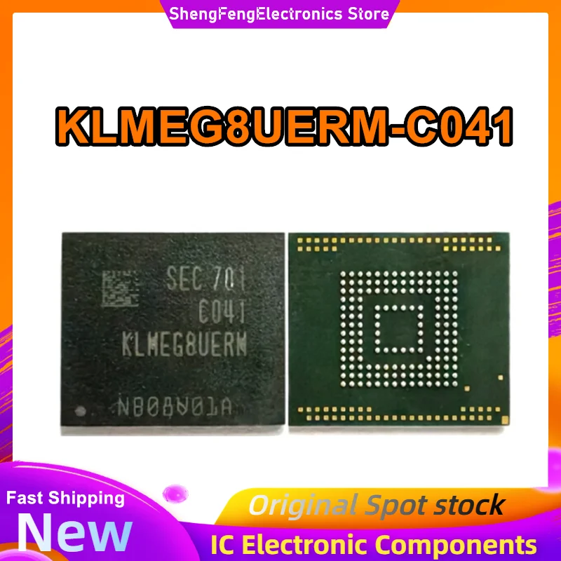 KLMEG8UERM-C041 256GB 5.1 flash font library EMMC storage chip 0-10 IC New Original in stock