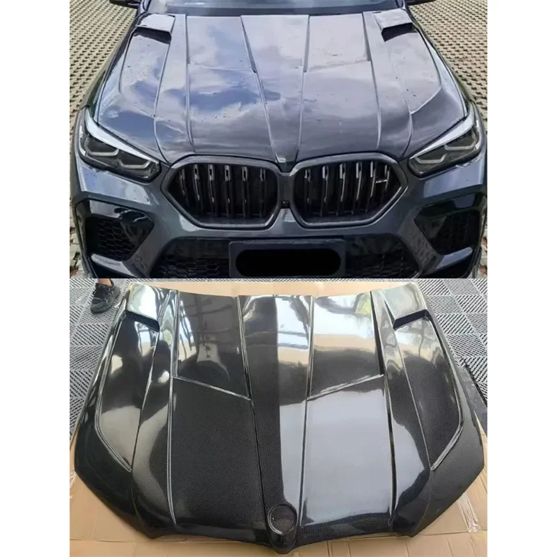 

For BMW G06 F96 X6 X6M2020 2021 2022 2023 2024 2025 ReaI Carbon Fiber Hood Cover Kit