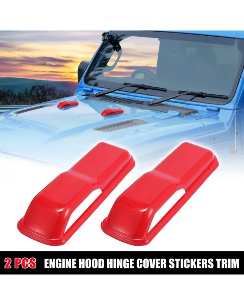 

2 шт., защитная накладка на капот автомобиля, аксессуары, украшение для Jeep Wrangler JL JLU 2018-2021