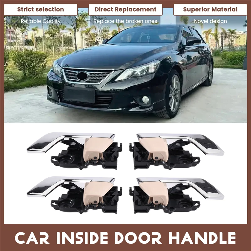 

4Pcs/ Set Front/Rear Inside Door Handle 69206-0N010/69205-0N010 For Toyota REIZ GRX13 2010-2017 Inner Door Handle Pull