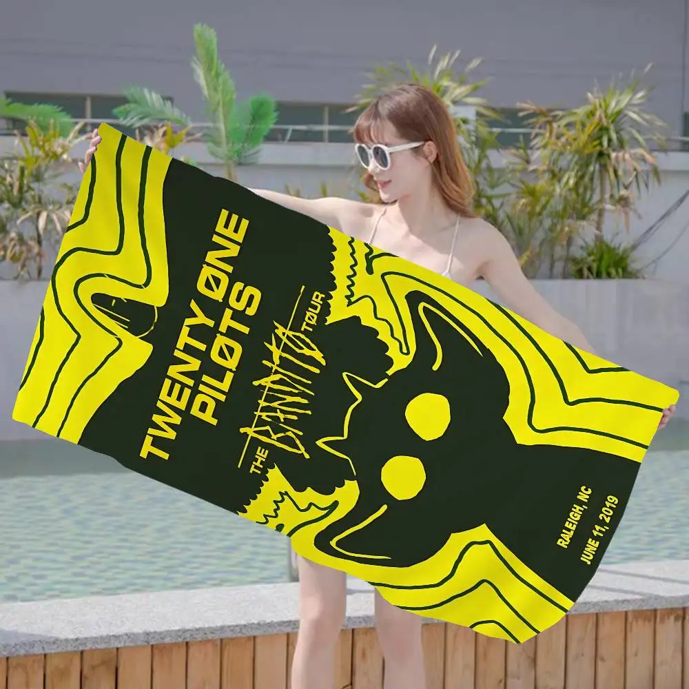 Band T-Twenty O-One P-Pilots Microfiber Blanket Quick Drying Beach Towels Oversized Printing Super Absorbent Pool Towel Blanket
