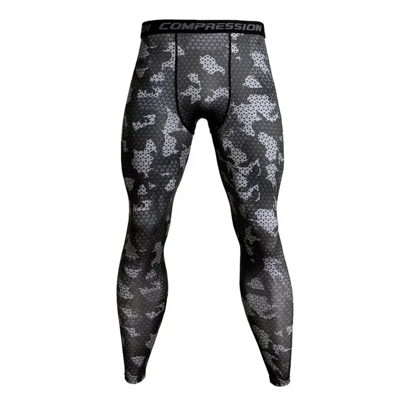 Tights Running Man Fitness Compression Men's Leggings Jogging Quick-drying Rashguard Elastic Print Sport Men Gym Clothes Wor