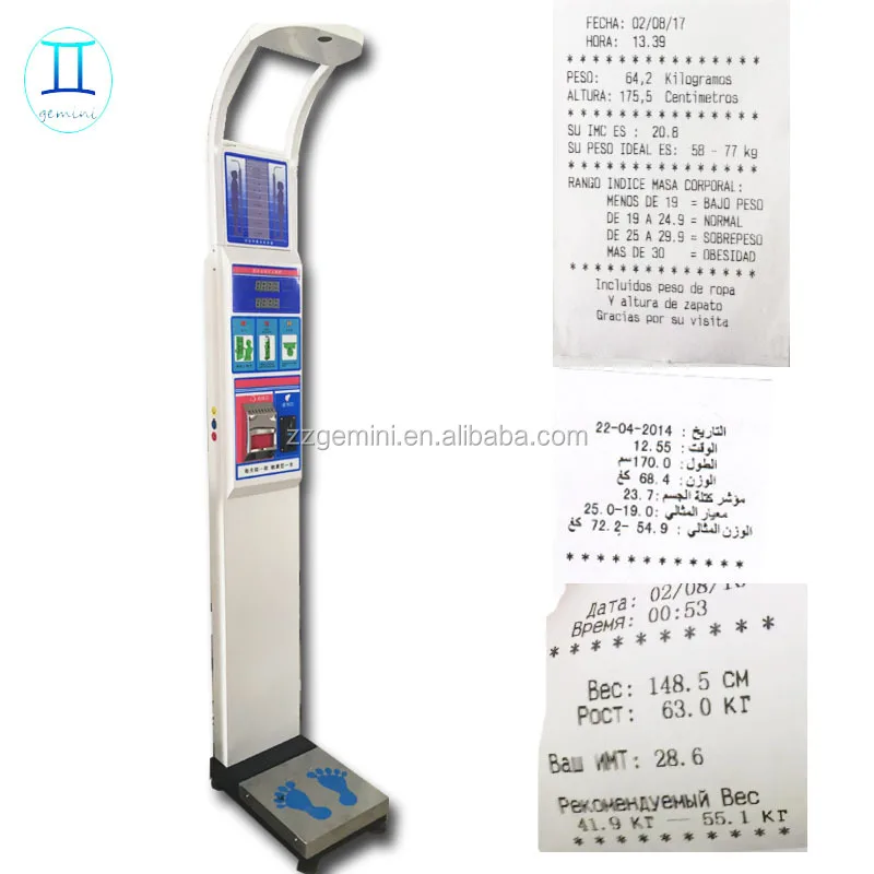 scales vending machine weight and height machine , coin-operated electronic weighing scales