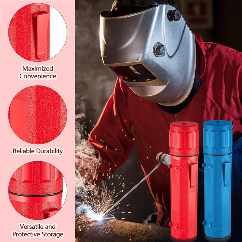 

B84B-2Pcs Трубка для хранения сварочного стержня 14-дюймовая трубка для хранения сварочного электрода Воздухозащитный держатель сварочного стержня