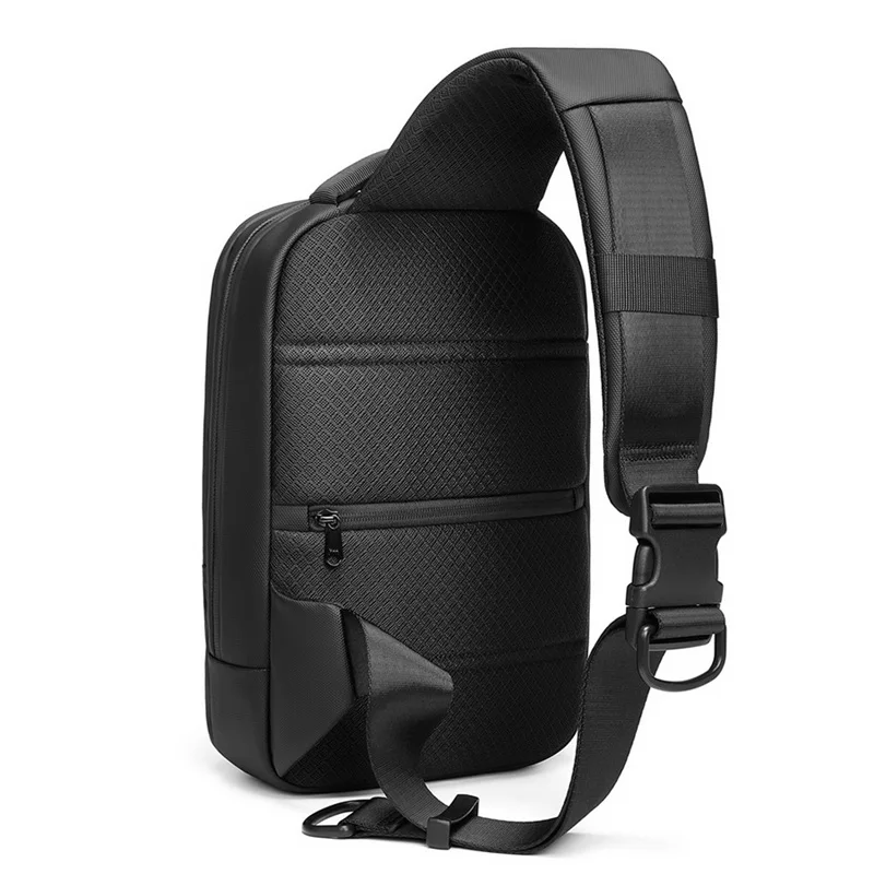 حقيبة صدر للأعمال للرجال بكتف واحد، حقيبة كروس للسفر في الهواء الطلق، مقاومة للماء، متعددة الوظائف، حزمة مراوح رياضية