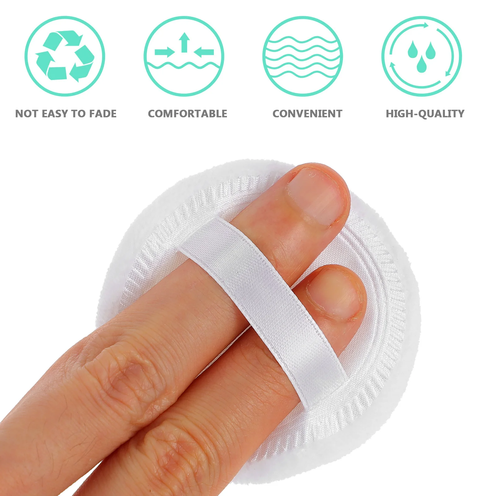 

20Pcs Round Powder Puff Gentle Cotton Applicator for Face Powder Foundation Concealer Even Blending Long Wearing with Convenient