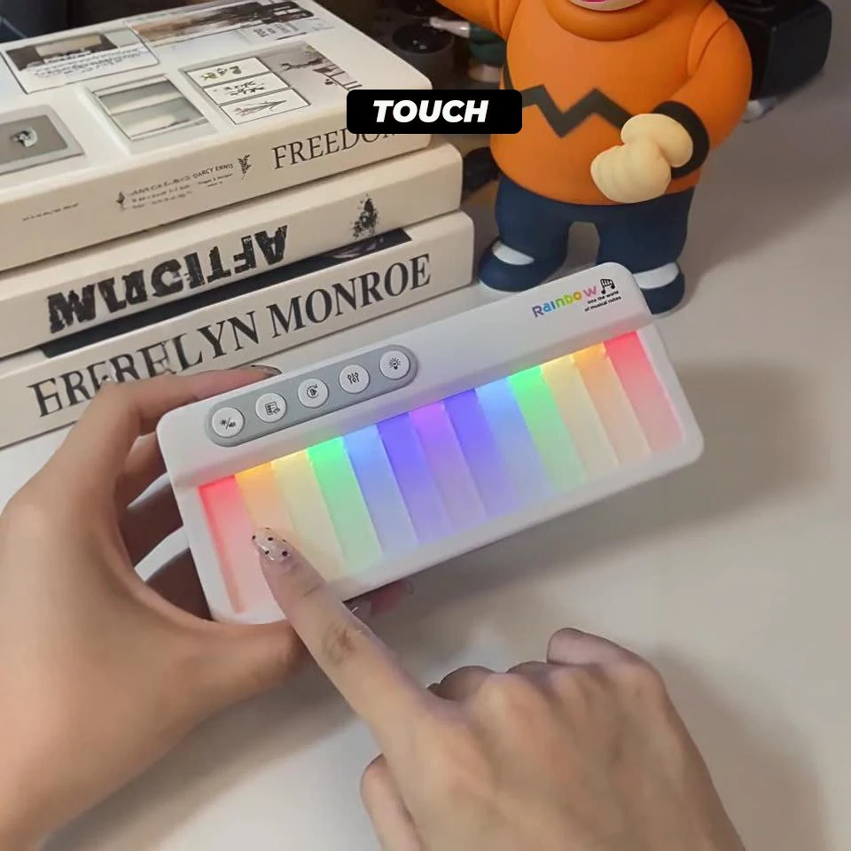 لعبة موسيقى البيانو الإلكترونية بشاشة تعمل باللمس للأطفال مع شاشة لمس خفيفة ملونة ألعاب موسيقية لهدايا تعليمية للأطفال