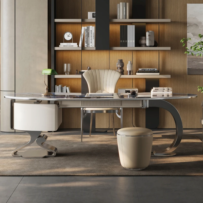 Design Write Office Desks Simple Domestic Study Rock Plate Top Grade Computer Modern Office Desks Escritorios Furniture QF50OD