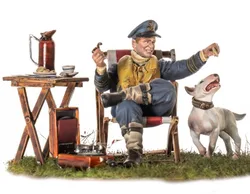 1/32 Scale 54mm Resin Figure Assembled Model Kit History Miniature Toy Officer and Scene Diorama Unassembled and Unpainted