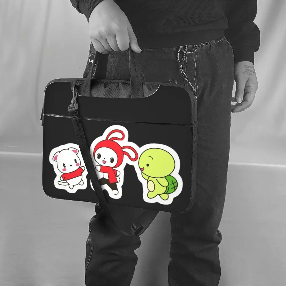 Jj Mikey Maizen Crossbody Laptop Bag Case Computer Bag 13 14 15.6 Inch Notebook Pouch for Macbook Pro Lenovo