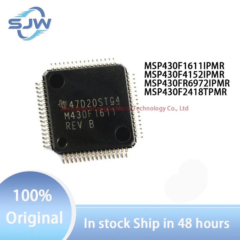 MSP430F1611IPMR MSP430F4152IPMR MSP430FR6972IPMR MSP430F2418TPMR encapsulation LQFP64 Single-Chip Microcomputer