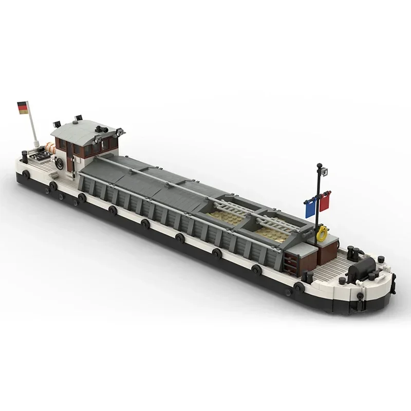 Moc Bouwstenen Militair Model Vrachtschip Model Harbor Barge Technologie Modulaire Blokken Geschenken Speelgoed Voor Kinderen DIY Montage