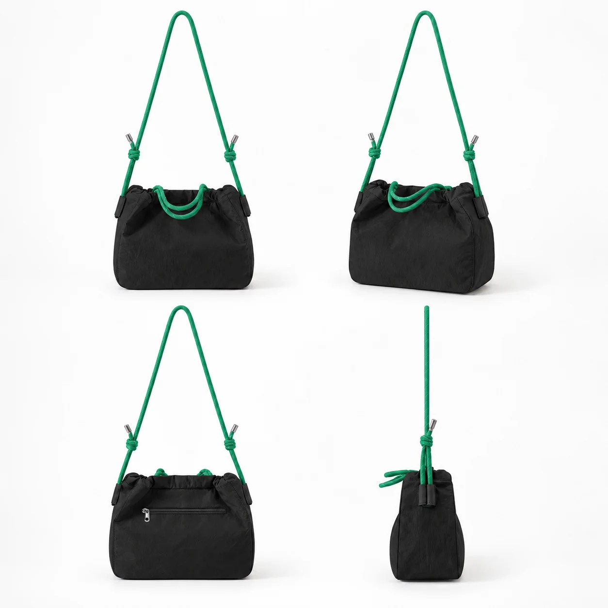 Große Kapazität, Kordelzug-Tragetasche, 9,5 l, leichte Nylon-Handtasche, wasserdichte Damen-Umhängetasche, mehrwegige Umhängetasche – Detail 9