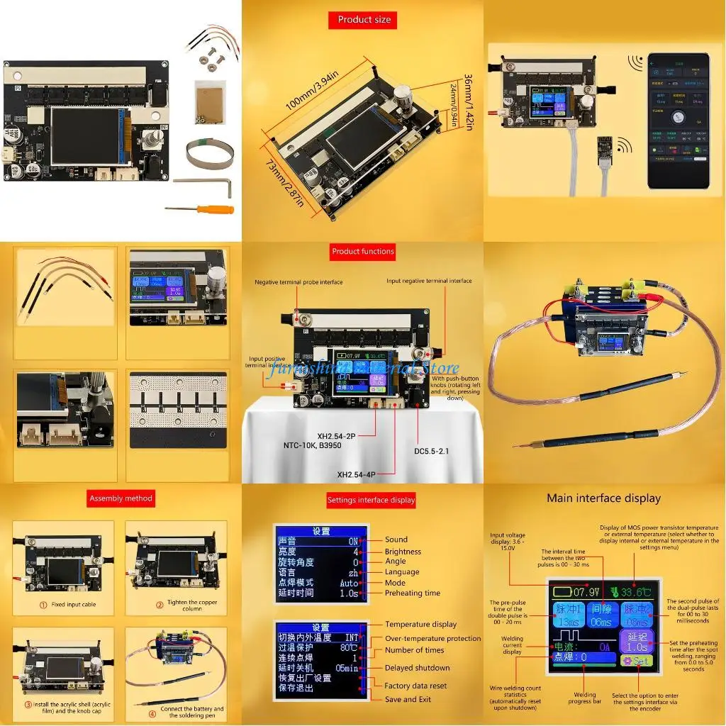 

Y5GD Portable DIY Spots Welder Welding Device For 18650 Cells Including Welding Pen
