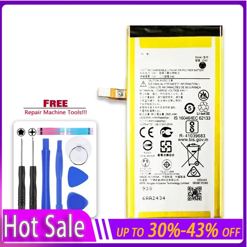 3000mAh Replacement Battery JG40 for Motorola Moto G7 Plus G7Plus Global XT1965 Mobile Phone