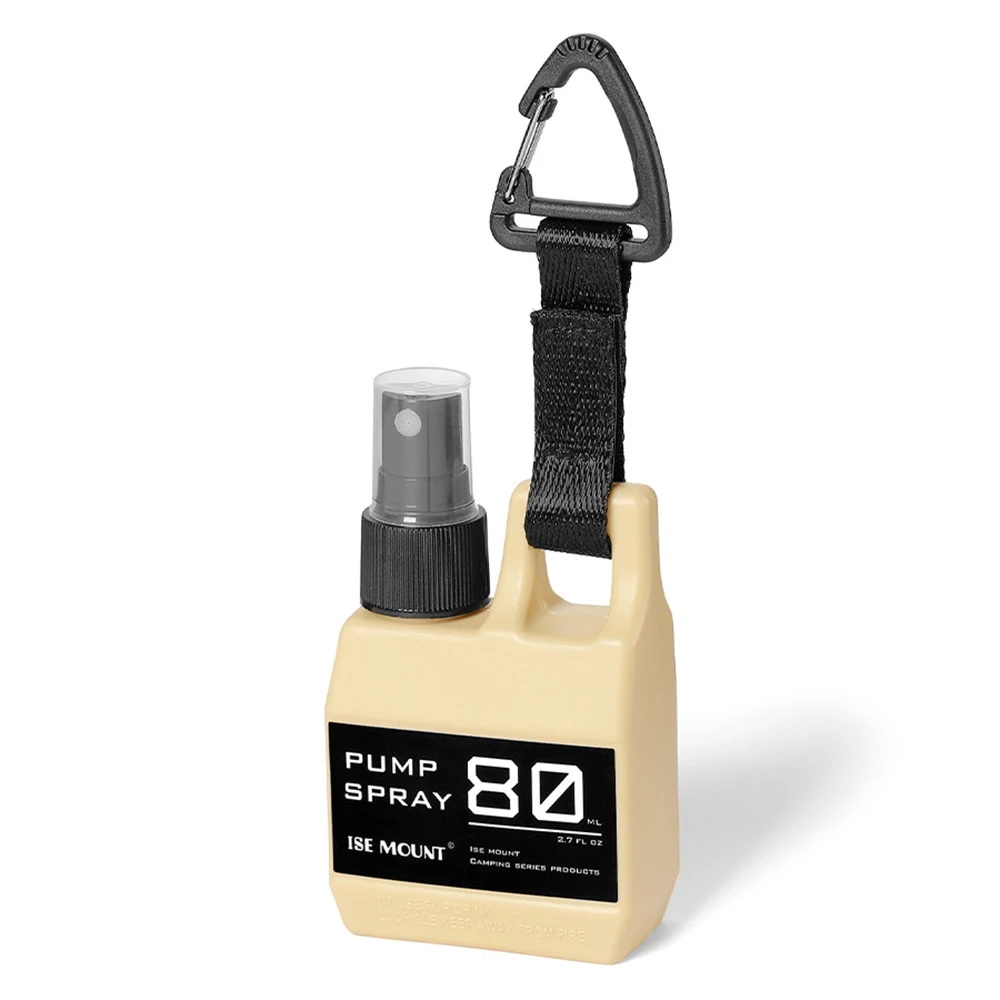 1pc 80ml Pump Spray Bottle Portable Empty Cosmetic Containers with Buckle Alcohol Perfume Refillable for Outdoor Camping Hiking view 4