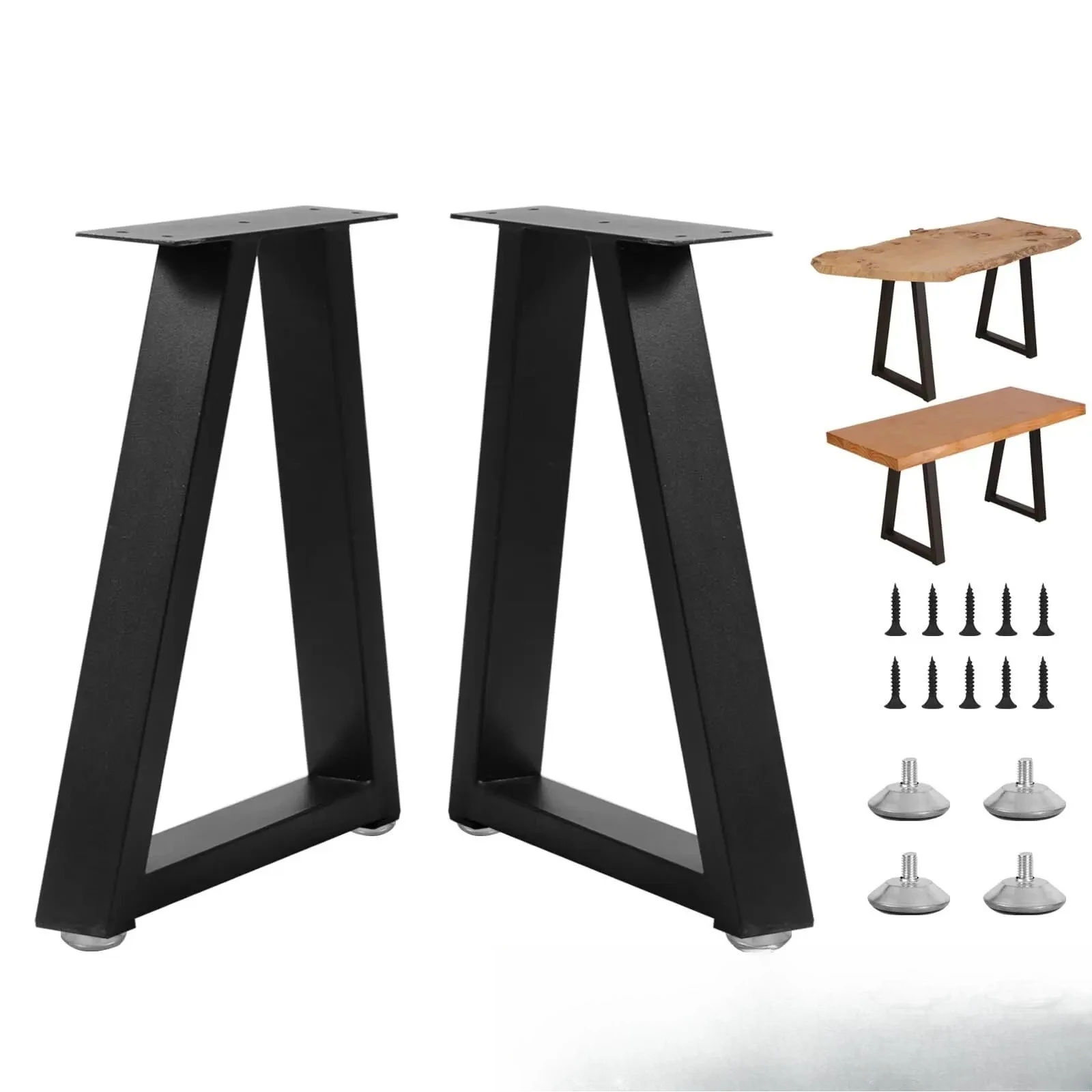 

Wrought Iron Simple Metal Desktop Support Frame, Dining Table Support Office Desk Foot Bench Chair Leg
