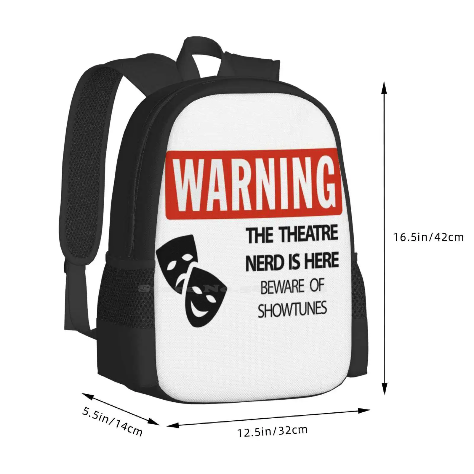 تحذير مسرح الطالب الذي يذاكر كثيرا الحقائب المدرسية السفر حقيبة الكمبيوتر المحمول برودواي Showtunes الموسيقية تحذير مسرح المسرح الطالب الذي يذاكر كثيرا الشريرة عزيزي