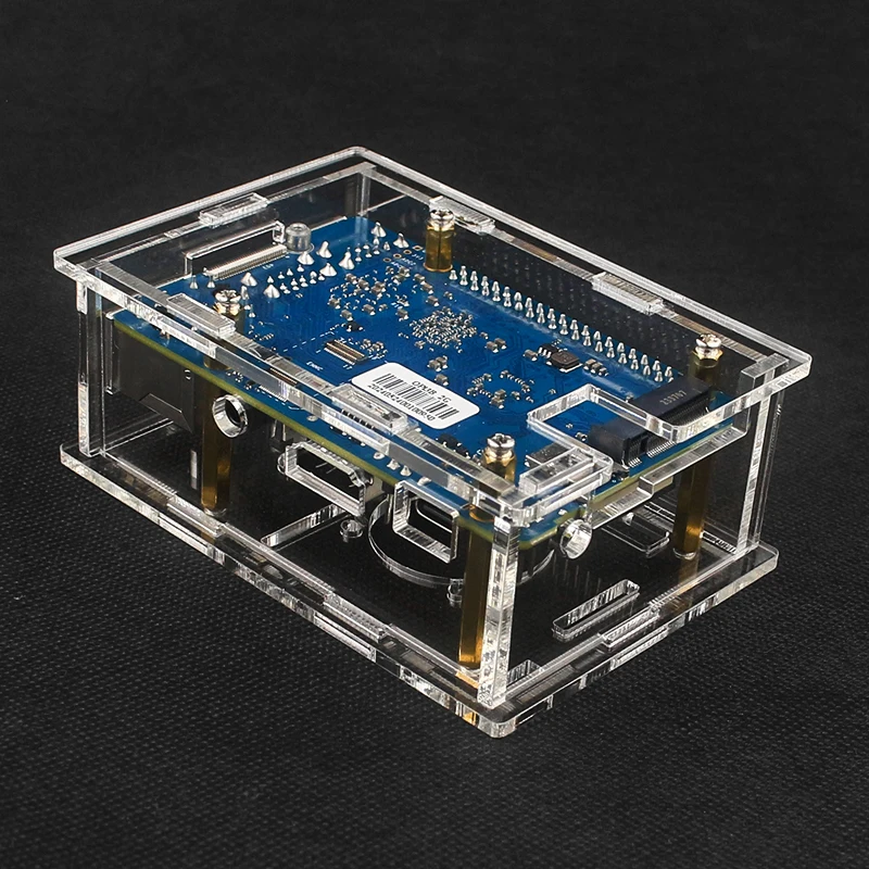 Laranja Pi 3B Caso Acrílico Transparente, Suporte de Refrigeração, Opcional Heatink Alumínio, Novo, Laranja, 3B