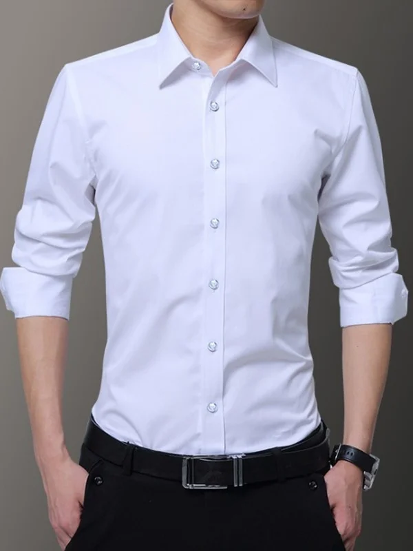 

Slim Fit Long Sleeve Shirt for Men Casual Style Turn-down Collar Daily Wear Comfortable Material Chinese Production