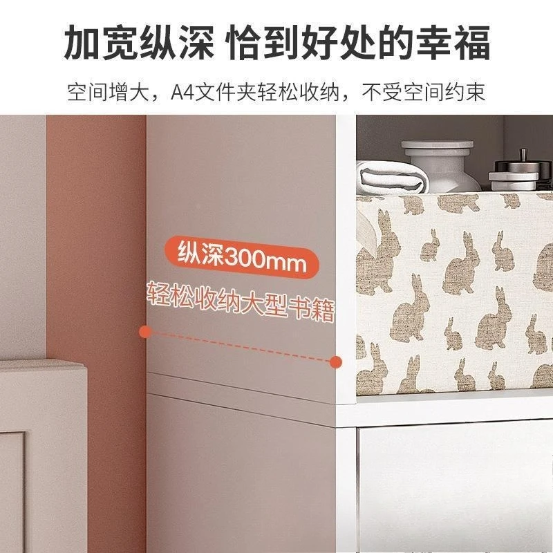 Estante de vidro à prova de poeira para armazenamento de piso de estudante simples sala de estar