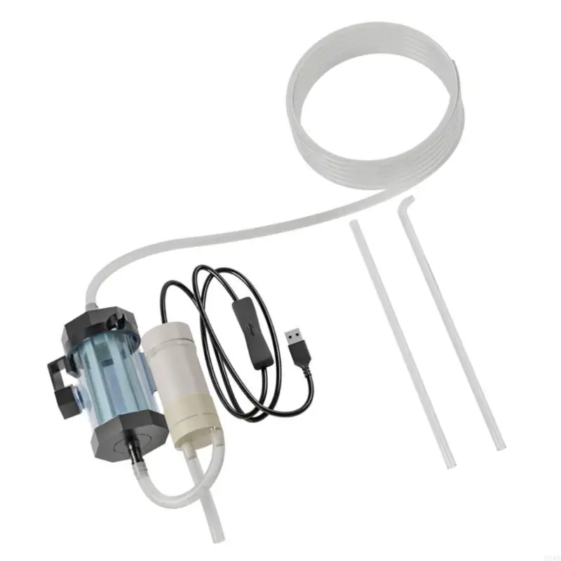 H8WB USB Operated Fishtanks Vacuum Gravel Cleaner Cleaning Tool For Effortlessly Aquarium Water Changing And Debris