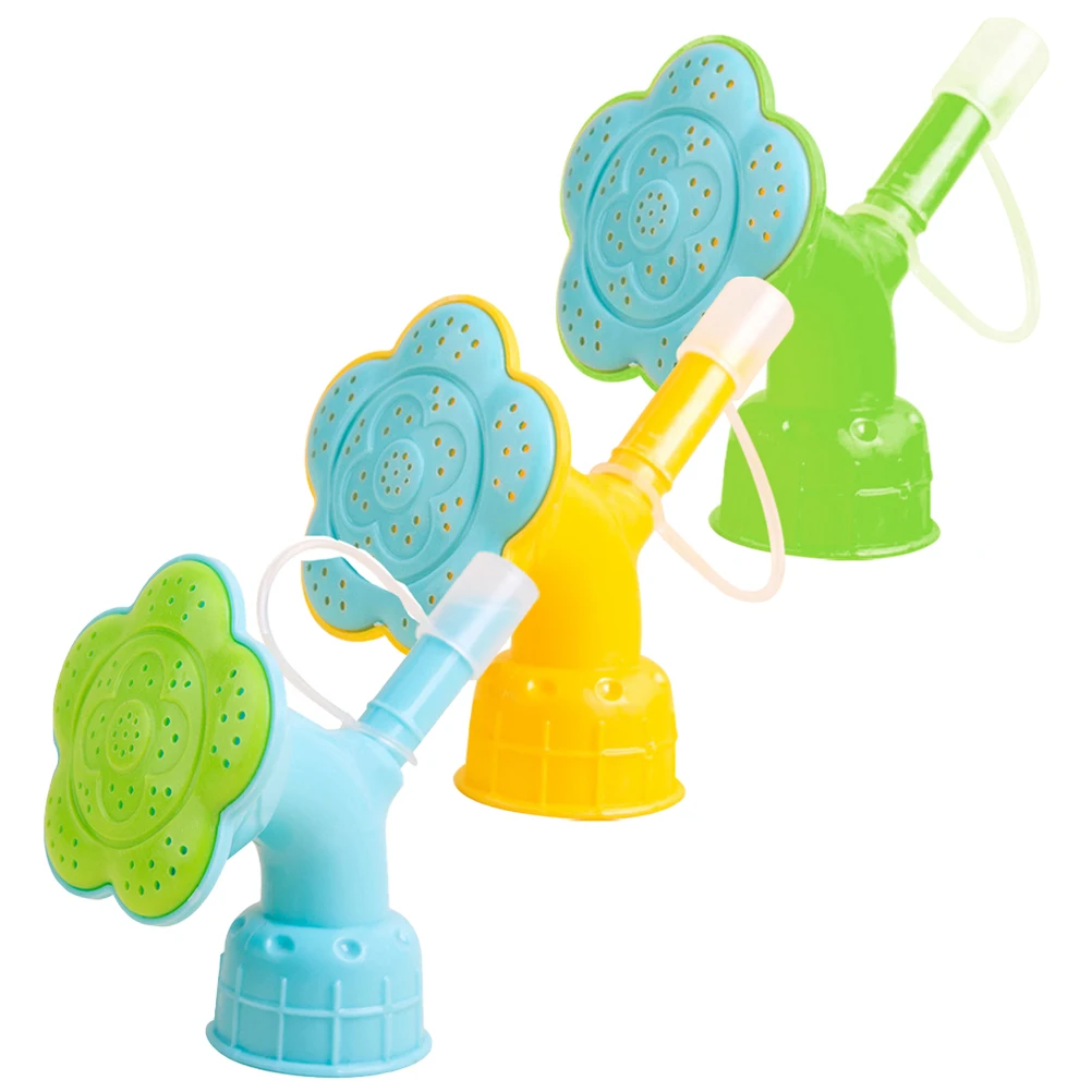 

3pcs Watering Can Head Sprayer Bottle Adapter Spout Nozzle Cap Sprinkler for Plastic Bottle Gardening Blue Green Yellow