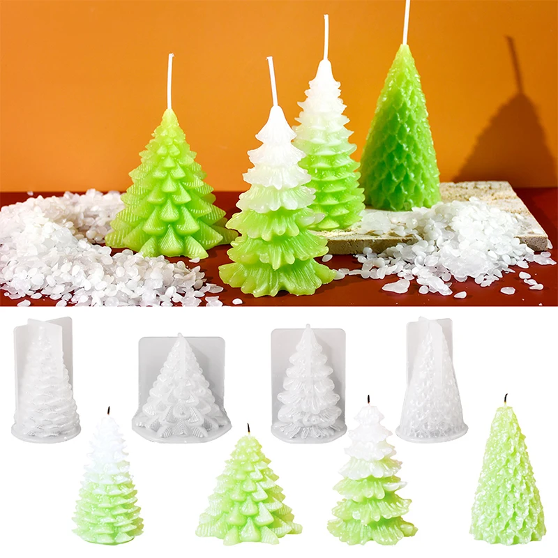 DIY Weihnachtsbaum Kerzenhalter Silikonform für Harz, Wachs und Gips – perfekt für Weihnachtsdekorprojekte