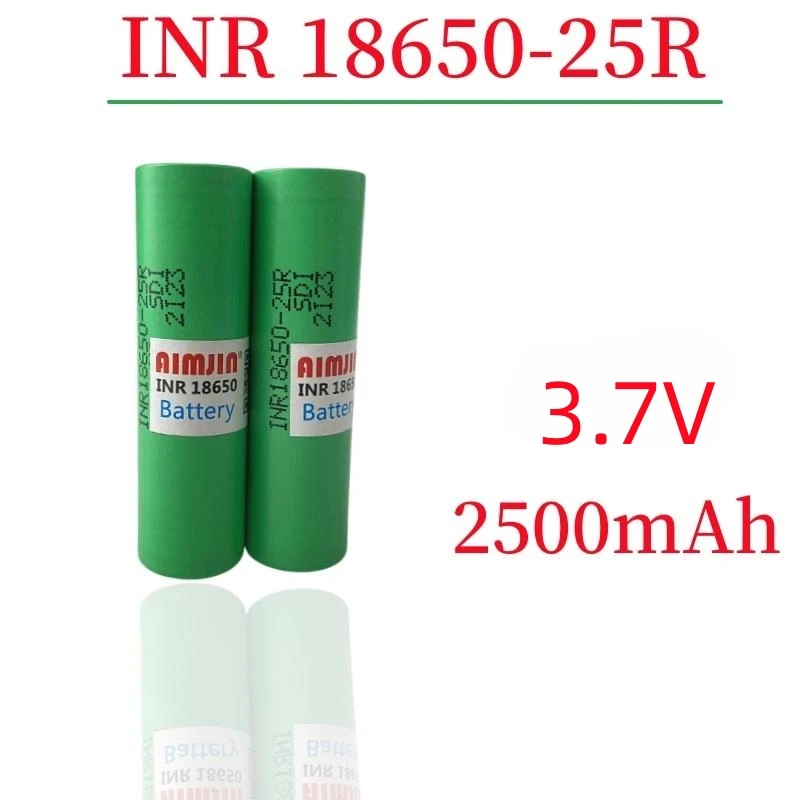 

100% Original 18650 3.7V 2500mah Battery INR18650 25R 20A Discharge Lithium Batteries