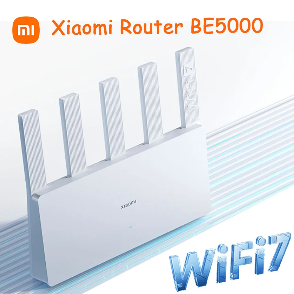 

Xiaomi Router BE5000 WiFi 7 5011Mbps 2.5G Network Port 512MB Memory 2.4/5GHz Dual Broadband Access Network Security Protection