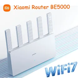 Xiaomi-Routeur WiFi 7 BE5000, 5011Mbps, 2.5 Go, port réseau, 512 Mo de mémoire, 2.4/5GHz, accès large bande pour touristes, protection de sécurité