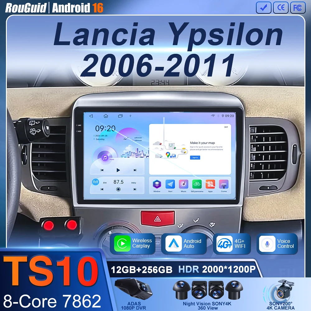 

Car Video Player For Lancia Ypsilon 2006 - 2011 Car Radio Multimedia Player Autoradio GPS Carplay Android Auto Touch Screen Wifi
