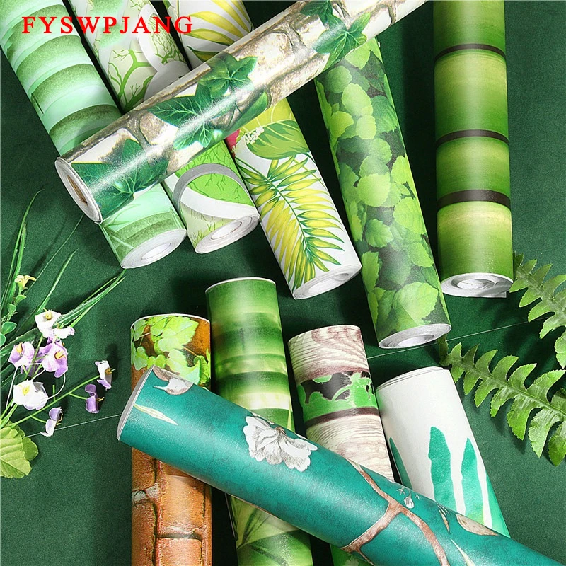 Self Adhesive PVC Wallpaper Garden Wallpaper Self Adhesive Wall Sticker Bedroom Living Room Waterproof Wall Covering Home Decor