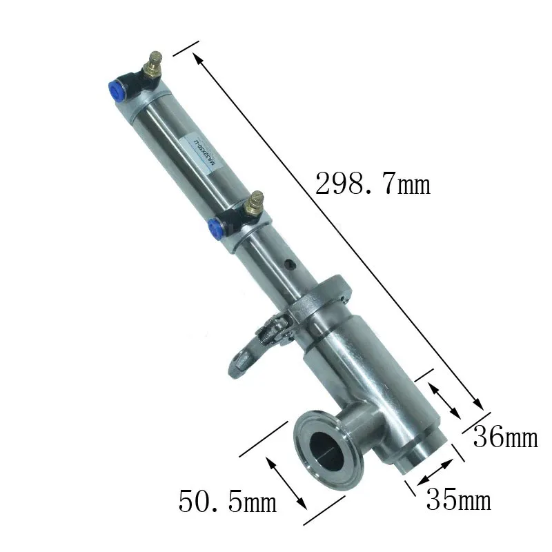 304 Stainless Steel DN25 Anti-Drip Filling Valve Large Diameter Sauce Outlet Head For Food Filling Equipment Replacement