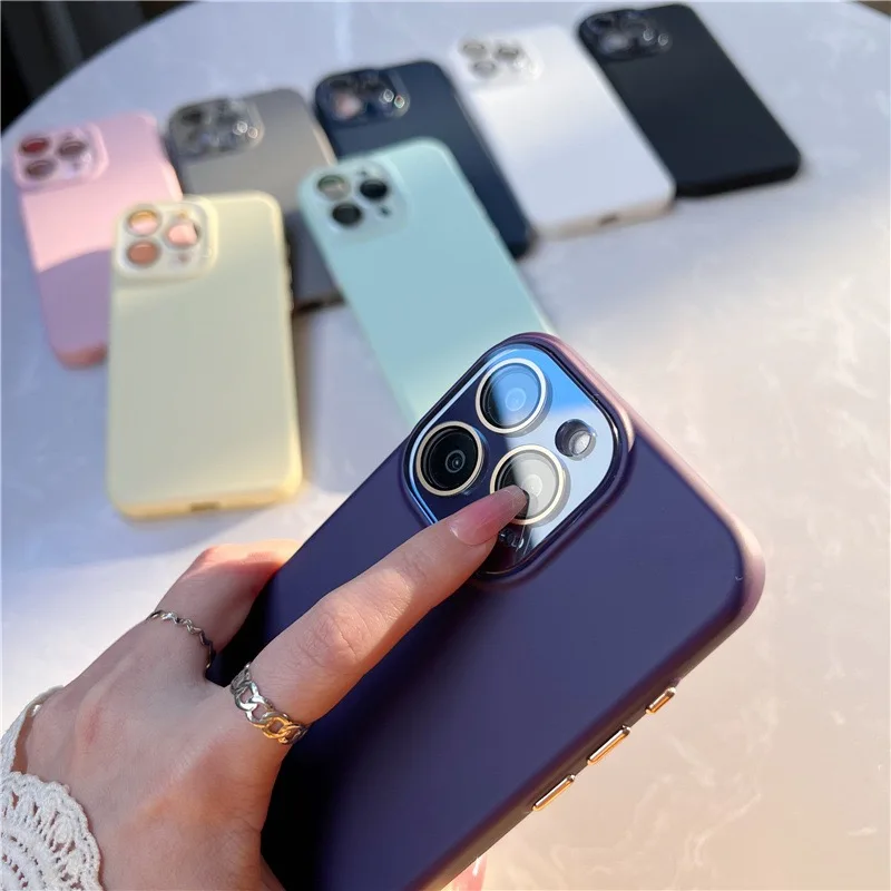 10PCS/Liquid Silicone case 3D Stereoscopic lens For iPhone 16 15 14 13 12 11 Pro Max lens protective Anti-fall phone soft case