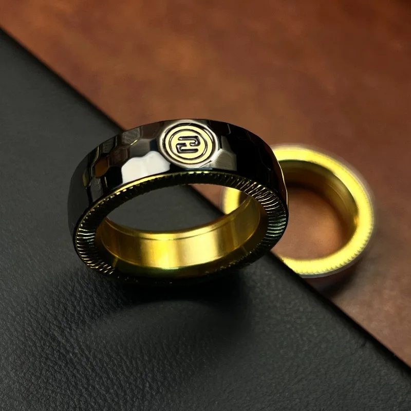 Giocattolo da tavolo di decompressione dell'anello del dito del segmento del cricchetto del metallo dell'anello del giocatore Haloo Edc Lu