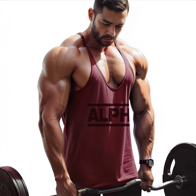 ​2023 European And American Bodybuilding Men\'s Tank Tops Gym Clothing Fitness Sports Vest Training Cotton Sleeveless shirt