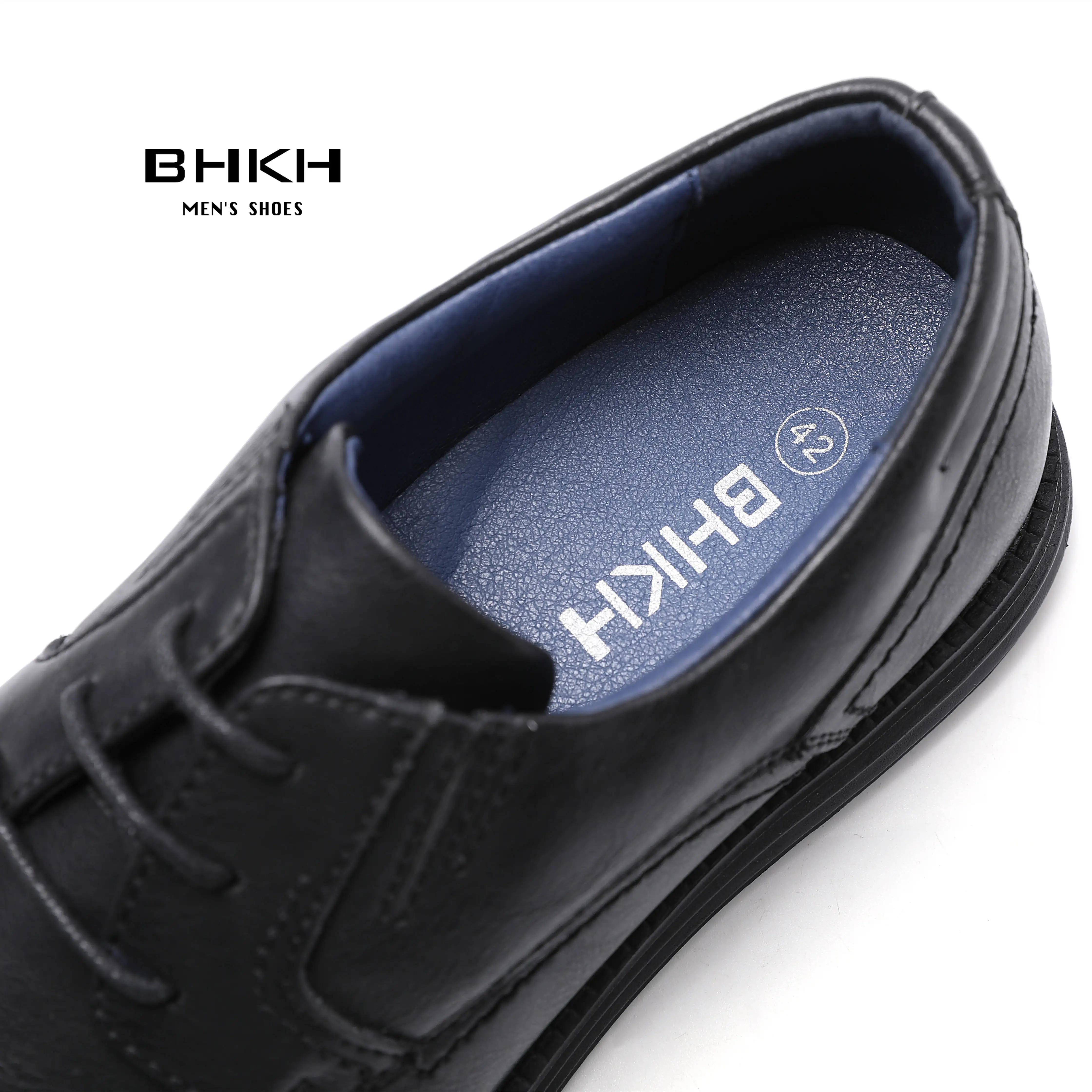 BHKH-zapatillas de deporte de cuero para hombre, zapatos informales con cordones, para negocios, trabajo y oficina, talla 47, Otoño e Invierno