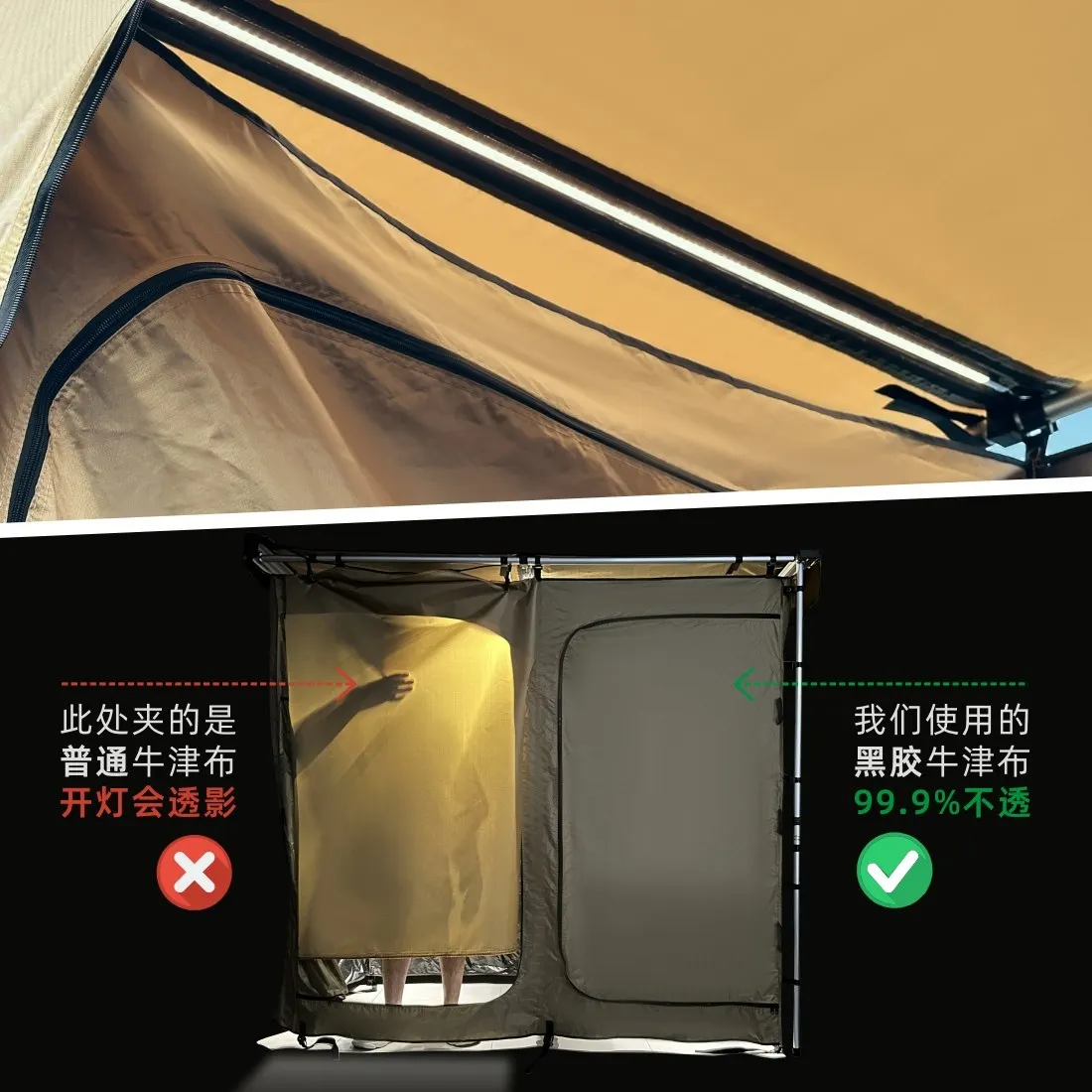 Jensen outdoor car side shower tent car canopy side tent camping toilet wet and dry changing room bath toilet