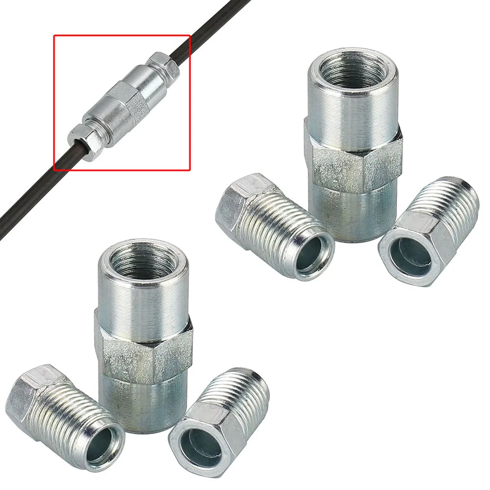 6pcs 10mm Brake Line Union Fittings Male Brake Nuts Short For Inverted Bell Mouth Of 3/16 Pipe 10mm X1mm