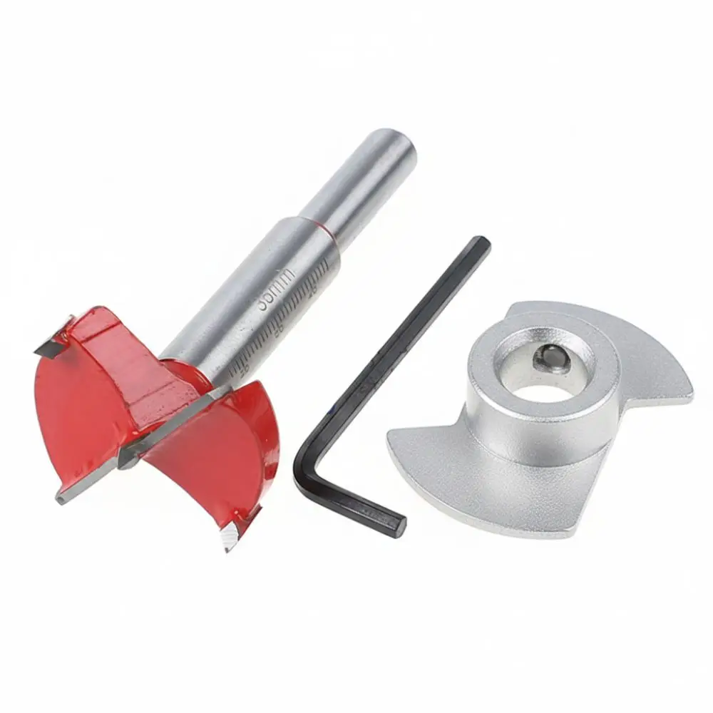 35mm Concealed Hinge Jig Cabinet Door Hole Cutter Hinge Drill Guide Drill Bits Woodworking Jig Kit for Cabinet Door Installation